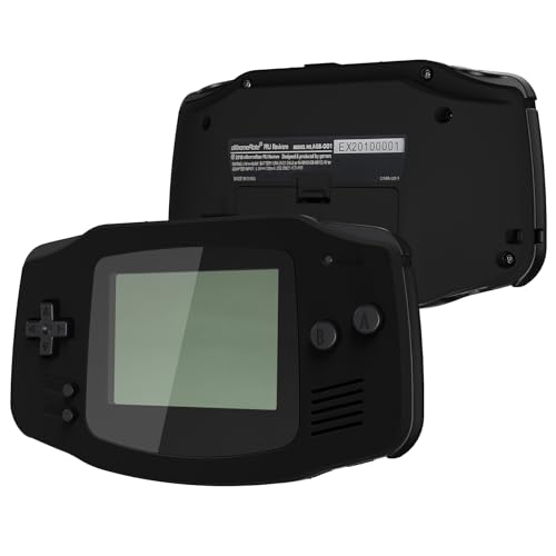 Image of IPS Ready Upgraded eXtremeRate Black Soft Touch Replacement Shell Full Housing Cover & Black Screen Lens for Gameboy Advance - Compatible with Both IPS & Standard LCD - Without Console & IPS Screen