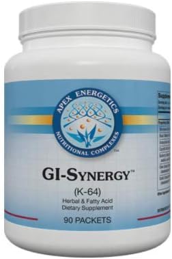 Apex Energetics GI-Synergy 90 Packets (K-64) Combines Three Complementary Formulas That are Each Designed to Support The intestinal Terrain (90 Packets)