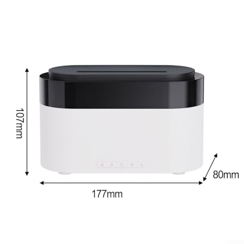 Humidificateur de flamme et diffuseur d'arômes portable, télécommande et horloge - 3