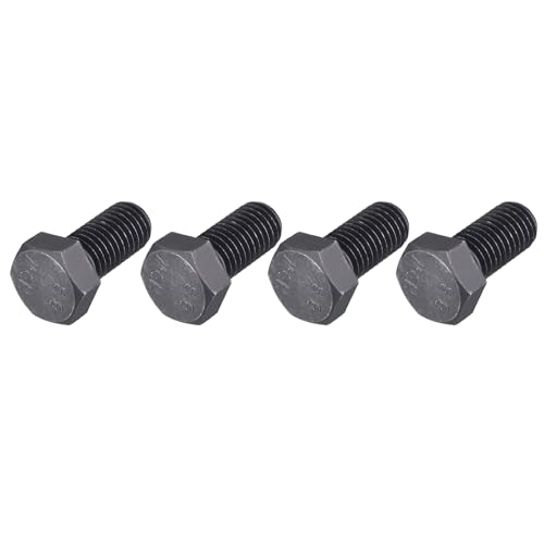 Image of METALLIXITY Hex Bolts (M14-2x30mm) 4Pcs, 8.8 Grade Carbon Steel Fully Threaded Black Oxide, Coarse Thread UNC Hex Head Screw Bolt - for Furniture Repair