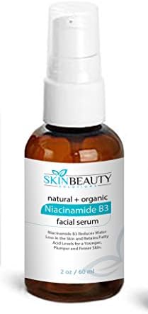 NIACINAMIDE 5% B3 Face Serum Advanced Formula with 5% Niacinamide Vitamin B3 for Younger, Plumper, Firm (2 oz /60 ml)