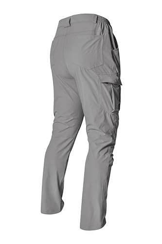 Mens Stretch Work Cargo Pants Hiking Fishing Waterproof Quick Dry Zip Off Lightweight Outdoor Summer...