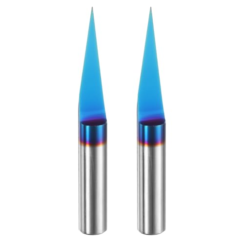 Fraise à défoncer en carbure solide Nano Bleu uxcell 15 degrés pour sculpture fine