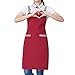 Produktbild HTL Schürze Haushaltsküche Kochen Antifouling Schürze Haushalt Chef Schürze,Rot