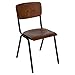 ATMOSPHERA CREATEUR D'INTERIEUR ATM-157194A Atmosphera-Chaise Style écolier en Bois Marron Kiel H 83 cm Colonial, Fer, cm