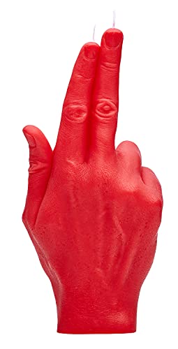 Bougie geste de la main GUN rouge finie la decoration ennuyeuse de bureau