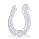 Realistischer Doppeldildo Anal Dildo Riesen Dildo xxl,Transparent Analplug Butt Plug für Lesbische,Flexibler Double Analdildos Sex Spielzeug für Frauen Männer Paare Extreme Sex Toys (XXL,415 * 50mm)