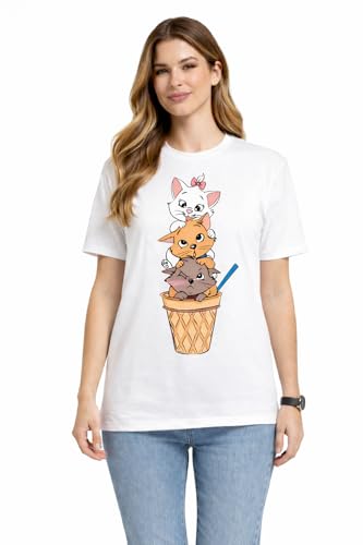 Image of Women Graphic Printed T-Shirt | Stylish Casual Half Sleeve Round Neck Cotton Tee | Trendy Printed Top for Girls & Women