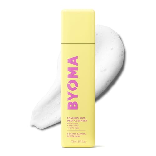 BYOMA Foaming Rice Deep Cleanser (175ml) Hydrating Gel to Foam Cleanser with Ceramides Rice Extract & Marine Algae Deep Cleansing Non-Drying Antioxidant-Rich Vegan Fragrance & Alcohol Free