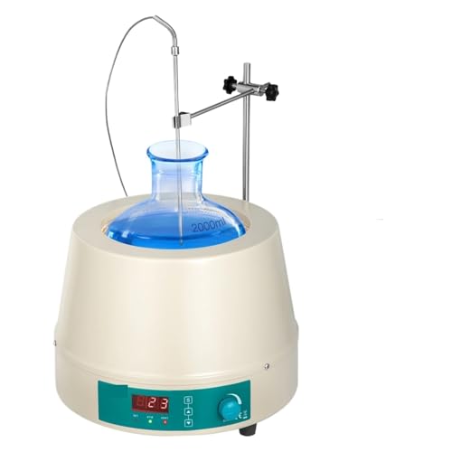 Magnetic Stirrer, Liquid Heating Mantle Stirrer Knob Magnetic Agitador 1/2L 0-1600RPM Hot Plate Vortrx Mixer Shaker for Chemical Laboratory,for Lab and Homebrew(1000ml)