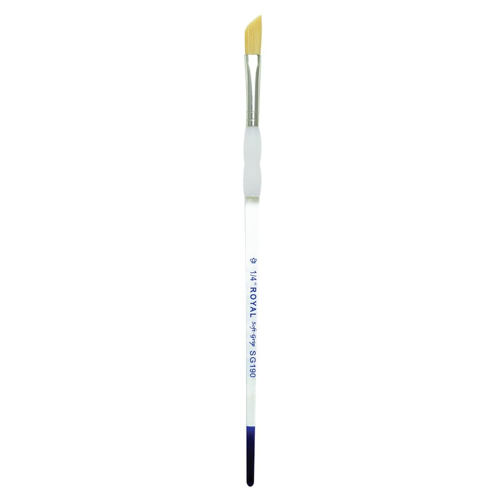 Omnia 3/8 Inch Royal Brush Soft-Grip Golden Taklon Dagger Brush-/8 Width