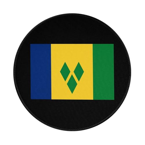Tapis De Souris Drapeau De Saint-Vincent-Et-Les-Grenadines Mousepad Lavable Mouse Pad Petit Tapis De Souris Gaming pour Voyage Maison Bureau 20X20 Cm