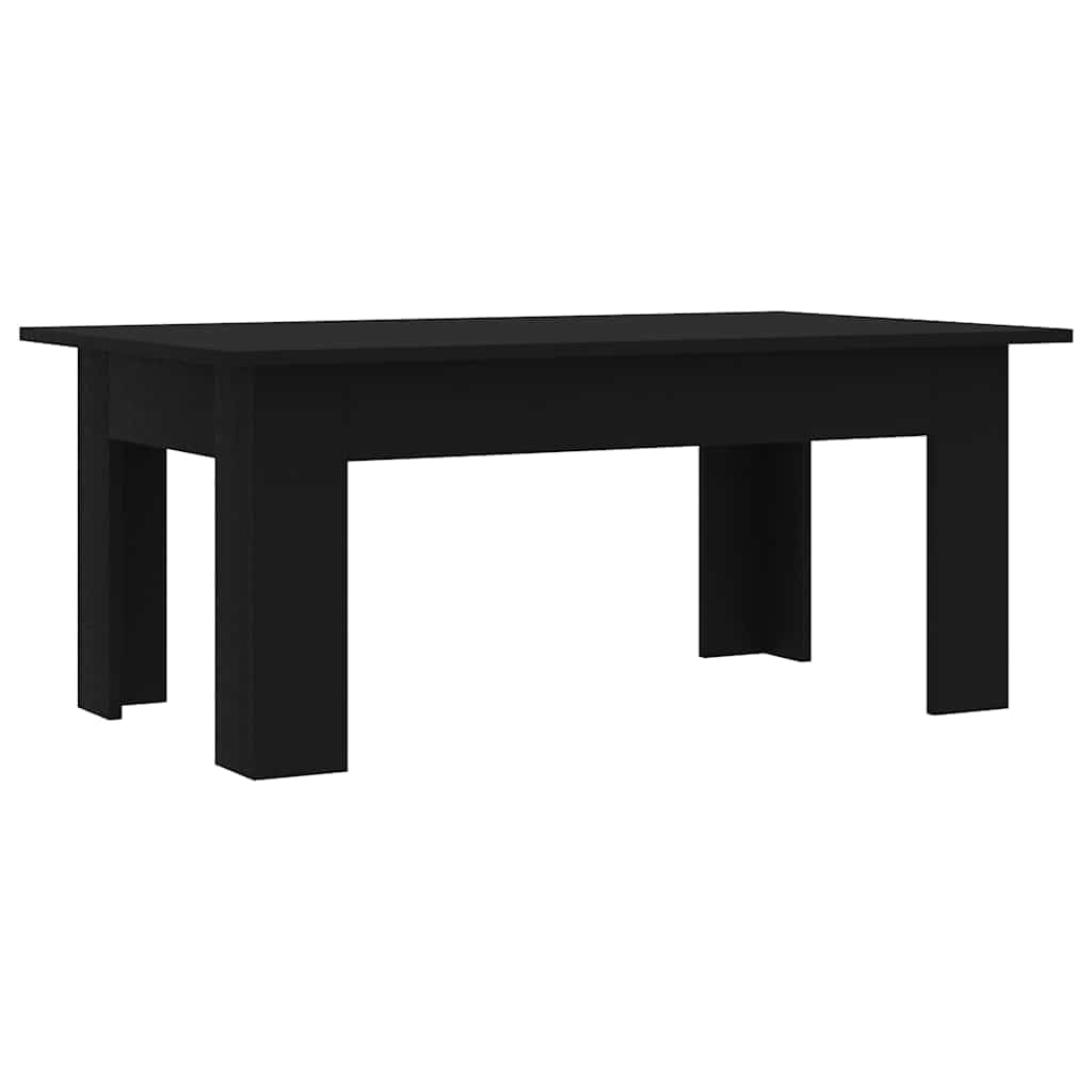 vidaXL Mesa de Centro Mesita Lateral Sofá para Teléfono Té Café Decoración Salón Oficina Sala Estante de Almacenamiento de Madera Contrachapada Negro