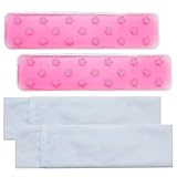 Reusable Perineal Ice Pack for Postpartum and Hemorrhoid Pain Relief, Hot and Cold Ice Pack for Women After Pregnancy, 2 Ice Packs and 2 Washable Sleeves. (Pink Flower)