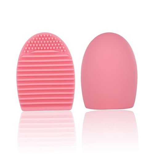 1PC Makeup Brush Washing Cleaner Scrubber Board Brushe Egg Cosmetics Brushes Clean Tools (Pink)
