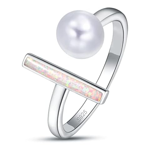 Praymos Adjustable Sterling Silver Opal Ring Cover