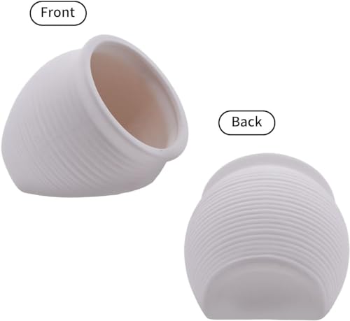 Image of White Betta Fish Tank Accessories Decor Ceramic Jar Cute Shrimp Shelter House Ornaments Aquarium Hideout Caves Landscape Decorations for Small Fish to Breed Hide (Large)