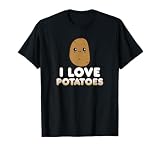 Funny Potato Gift Cute Kawaii Style I Love Potatoes T-Shirt