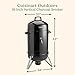 Cuisinart 18” Vertical Charcoal Smoker, Integrated Thermometer, Water Bowl and Dual Vents Perfect for Smoked Brisket, Chrome Plated Grates Smoker Grill for BBQ, Camping, Tailgates