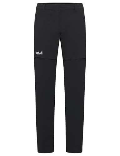 Jack Wolfskin Damen Hikeout Zip Away Pants Wanderhose, Schwarz, 38 EU