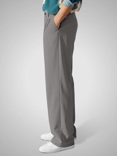 Image of FTX Men's Korean Style Casual Trouser | Premium Lycra Stretch Fabric | Smart Regular Fit | 2 Side Pockets | Comfortable Stretchable Everyday Wear Pants