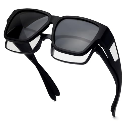Image of Face Shadow Over Glasses Sunglasses for Men | Polarized Lightweight UV400 Unisex Fit Over Glasses