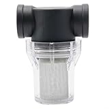 Kivivaka Inline Mesh Sieb Wasserfilter 40 80 Mesh für Garten Bewässerungspumpe 1/2 3/4 1 Zoll Innengewinde Transparent PC (1 Zoll 40 Mesh)