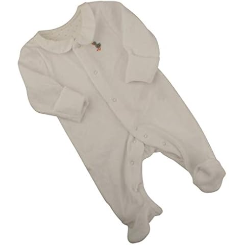 Ex-Store Baby Girls White Velour Sleepsuit Cover