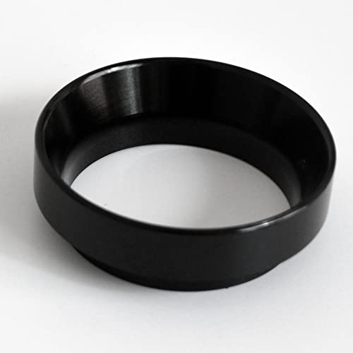 Aluminuml Dosierring intelligenter Kaffeepulver Ring 58 mm für Brühschüssel Kaffeepulver Espresso Barista Werkzeug schwarz/gold/Edelstahl/rotgold ohne Magnet Schwarz Cover