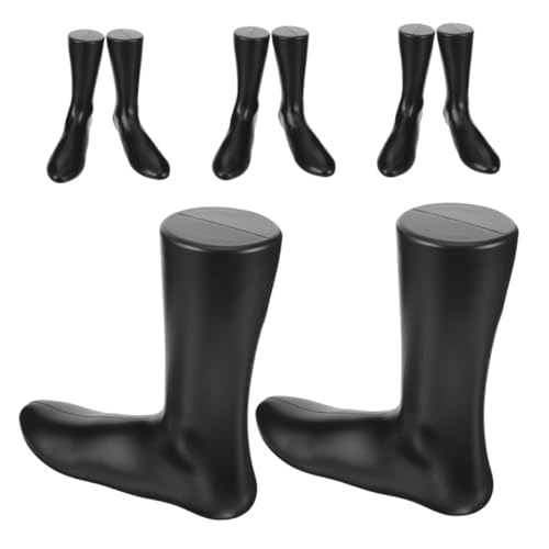 VALICLUD 4 Stück Fußmannequin Socken Display Schwarz