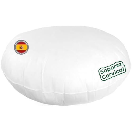 Aznar Relleno Cojin Redondo 45 cm Diametro Fibra Siliconada Esponjoso Volumen Uniforme Forma Estable para Fundas Decorativas Sofa Cama Sillon Lavable Ligero Alta Recuperacion