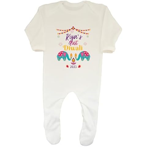 Shopagift Personalised First Diwali Baby Sleepsuit Cover