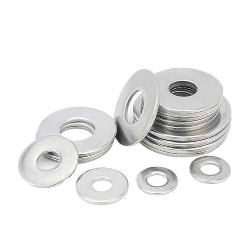 Immagine prodotto: M1.6/2 /3/5 /6/8~ /24 Guarnizione in acciaio inossidabile 304 Vite in metallo ultrasottile Rondella piatta Standard Aumentata Ispessita(M10x30x3 x2pcs)