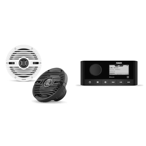 Fusion MS-RA60 Source Unit w/Clarion CMS-651-CWB 6.5-inch Coaxial Marine (Includes White & Black Classic Grilles)