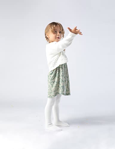 Petrass Baby Girls Cable Knitted Tights Infant Full-Footed Seamless Cotton Tights New-Born Girls Seamless Leggings Black/Grey/Navy 3-6 Months #TOP4