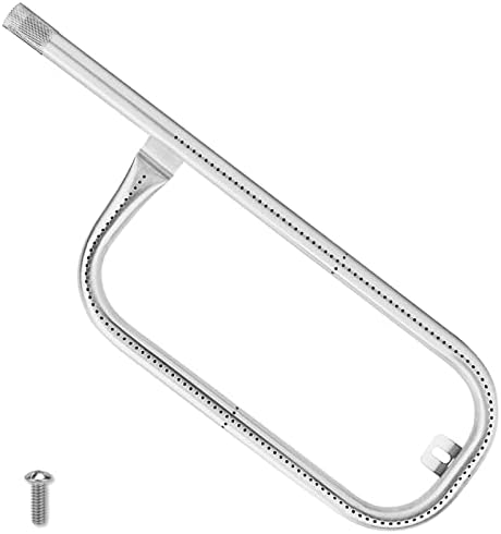 Uniflasy 60040 17 Inch Grill Burner Tube for Weber Q100 Q120 Q1000 Q1200 304 Stainless Steel Baby Q 386001 386002 516002, 516001, 50060001, 51060001 Gas Grills, Replacement Part Weber 69957/45657