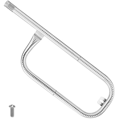 Uniflasy 60040 17 Inch Grill Burner Tube for Weber Q100 Q120 Q1000 Q1200 304 Stainless Steel Baby Q 386001 386002 516002, 516001, 50060001, 51060001 Gas Grills, Replacement Part Weber 69957/41657 Cover