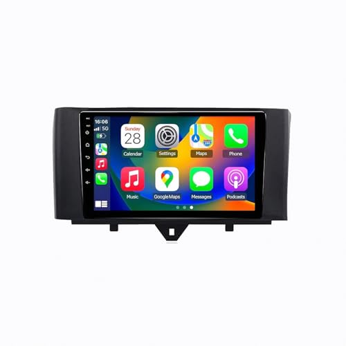 Radio Coche 2 DIN Pantalla Smart Fortwo 451 Bluetooth con cámara trasera HD