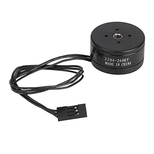 Eje hueco del motor sin escobillas, 260kv Cámara de motor sin escobillas para exteriores Gimbal Rc Drones Accesorio para 808 Camera Gimbal Rc Drones ((2204))