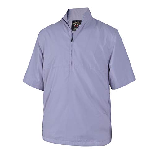Monterey Club Men's 1/2 Zip Short Sleeve High-Low Windbreaker #1981