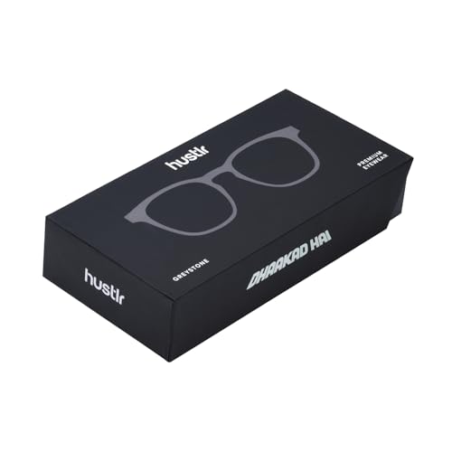 Image of HUSTLR Lenskart | Zero Power Bluecut & Antiglare Computer Eyeglasses | Full Rim Square Shape | As Seen On Shark Tank | For Men & Women | Medium | LB E14058-W