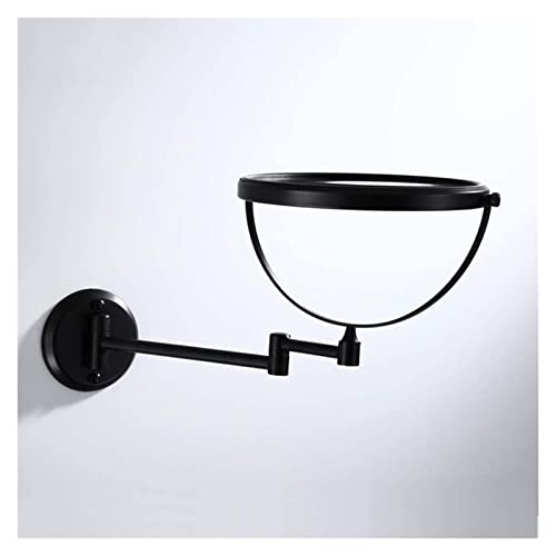 Miroir de maquillage mural noir de 20,3 cm avec double face grossissante pour salle de bain - 6