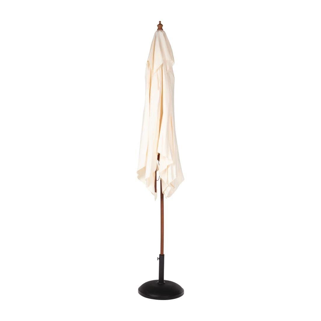 Bolero GH988 Parasolà poulie simple carré Crème 2,5 m de diamètre