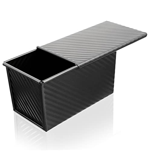 Healifty Loaf Pan with Lid Non Stick Bread Baking Mold for Toast Capacity Bakeware for Home Use for Whole and French Bread Easy to