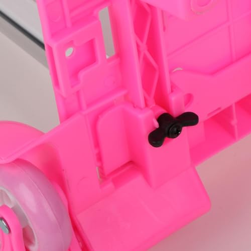 Carretilla plegable con 6 ruedas para escaleras, aluminio, rosa miniatura 6