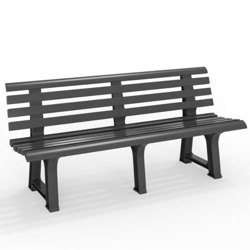 Jurhan Banc de jardin Orchidée - 145 x 49 x 74 cm - Anthracite