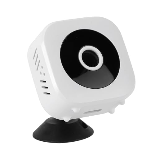 Yunseity 1080P HD Security Camera, Red LED Night up to 10m 2 Way Talk Motion Sound Detection 24 7 Recording Cloud Local Storage, with App for Indoor Pet Room Living Room (White)