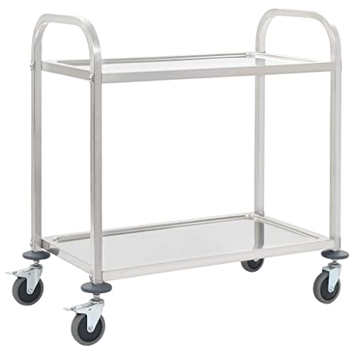 Ruote girevoli scorrevoli: quattro ruote in TPR da 100 mm funzionano silenziosamente su piastrelle, laminato o moquette; due ruote con fermo impediscono il rotolamento e garantiscono una posizione sicura – ideale come carrello sottile per piccole cucine, corridoi o uffici.