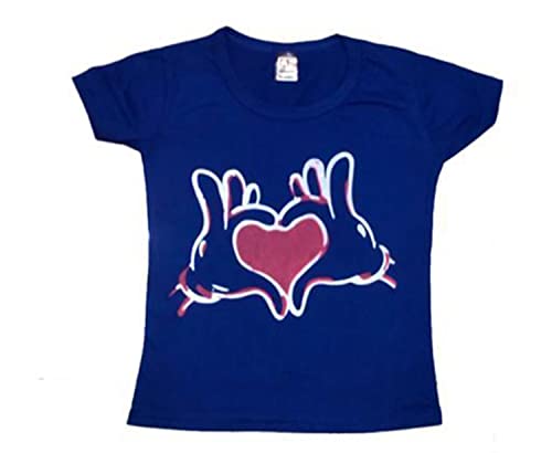 Image of Grils Printed Cotton Half Sleeve Regular Fit Casual t-Shirts Set Combo (Pack of 5)