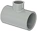 GF Piping Systems CPVC Pipe Fitting, Reducing Tee, Schedule 80, Gray, 2" x 2" x 1" Slip Socket